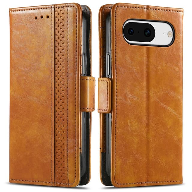 SKALO Google Pixel 8 002 Series CASENEO Premium PU-læderpung - Lys brun