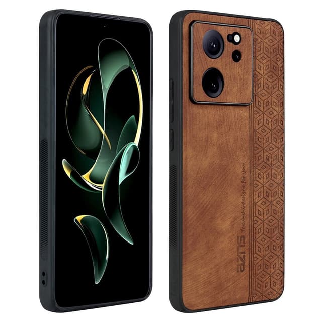 SKALO Xiaomi 13T/13T Pro AZNS PU-Läder Skal - Brun