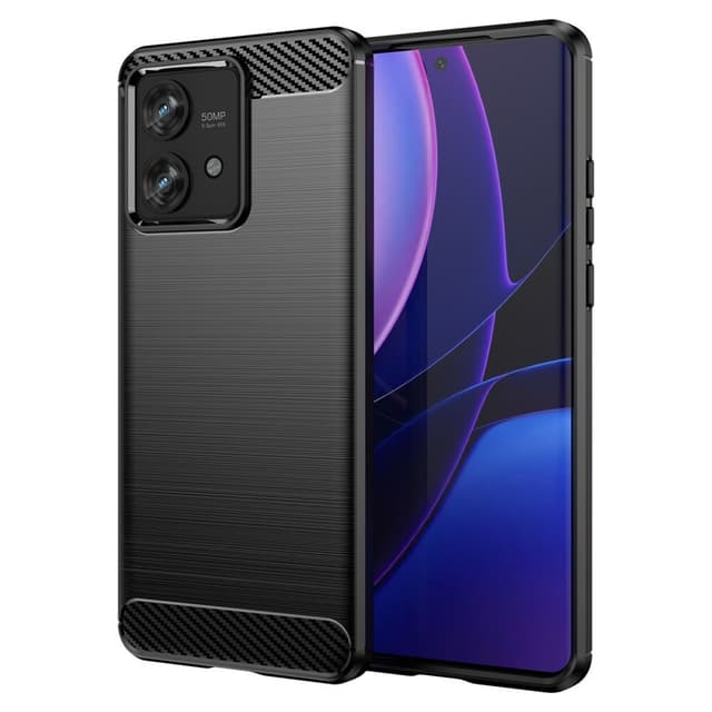 SKALO Motorola Edge 40 Neo 5G Armor Carbon Stöttåligt TPU-skal - Svart