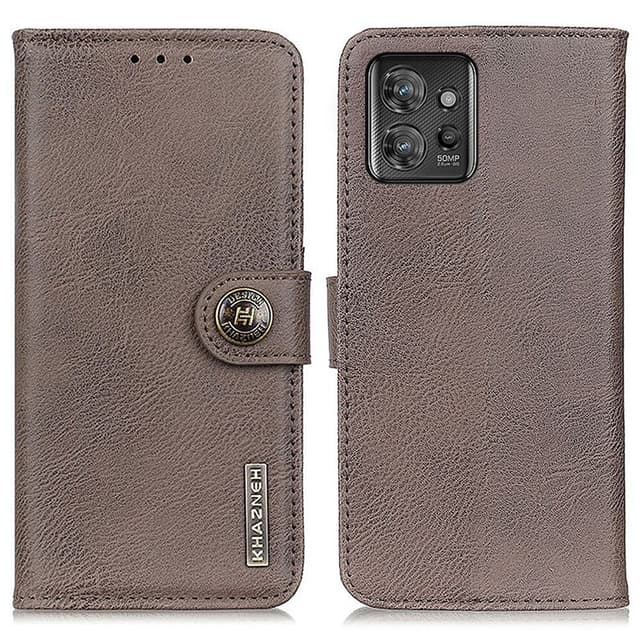 SKALO Motorola ThinkPhone 5G KHAZNEH Premium Lompakkokotelo PU-nahasta - Khaki