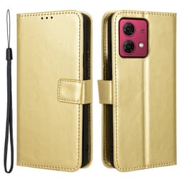 SKALO Motorola Moto G84 5G Lompakkokotelo PU-nahkaa - Kulta