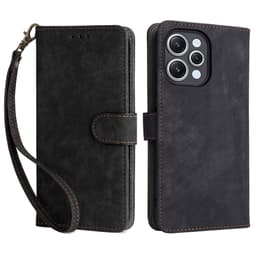 SKALO Xiaomi Redmi 12 4G/5G Plånboksfodral i PU-Läder - Svart