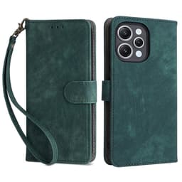 SKALO Xiaomi Redmi 12 4G/5G Flip Cover m. pung i PU-læder - Grøn