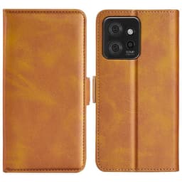 SKALO Motorola ThinkPhone 5G Premium Wallet Lompakkokotelo - Vaaleanruskea