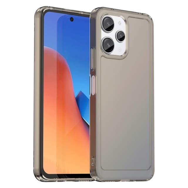 SKALO Xiaomi Redmi 12 4G/5G Transparent TPU Metalknappar Skal - Grå