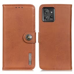 SKALO Motorola ThinkPhone 5G KHAZNEH Premium Lompakkokotelo PU-nahasta - Ruskea