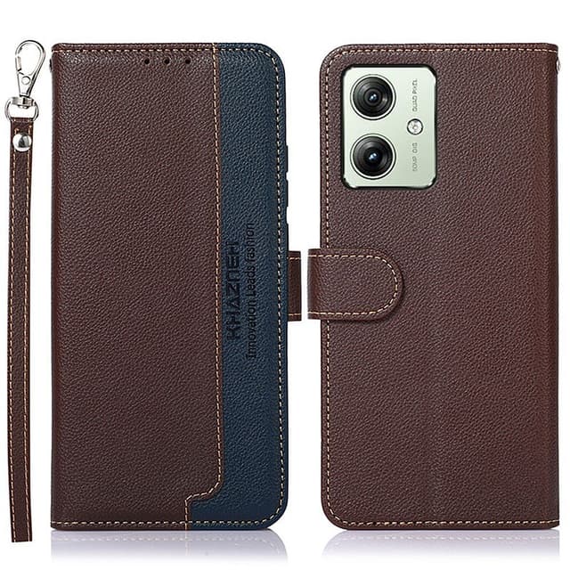 Motorola Moto G54 5G KHAZNEH Lommebok-deksel - Brun/Blå
