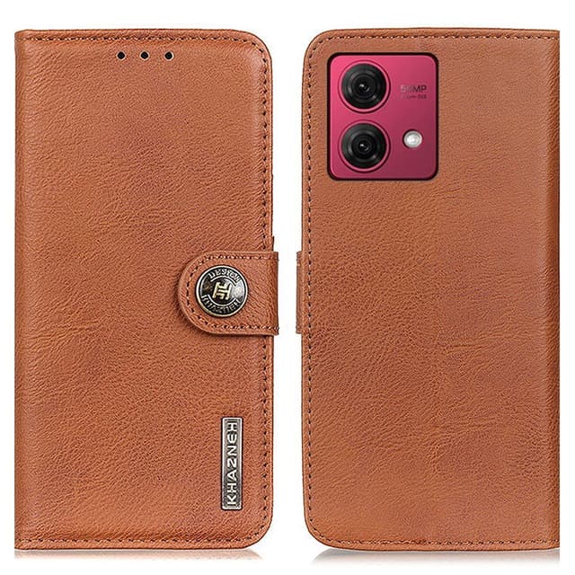 KHAZNEH Motorola Moto G84 Lommebok-deksel - Brun
