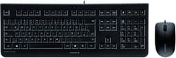 Cherry DC 2000 - Enkelt standardtastatur inkl. 3-knappers mus for hjem og kontor, nordisk layout, svart