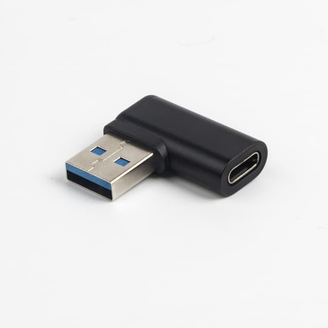 NÖRDIC USB-C hunn til USB-A hann vinklet adapter 90 grader