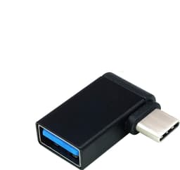 NÖRDIC USB-C hann til USB-A hunn vinklet adapter 90 grader
