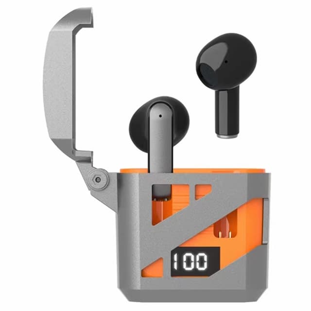 Cool Mecha Style In-Ear Bluetooth Headset Trådlösa hörlurar - Orange