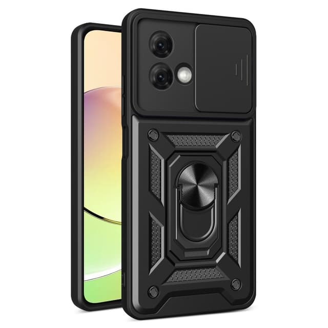 SKALO Motorola Moto G84 5G Armor Hybrid Magnetring Kameraslider - Svart