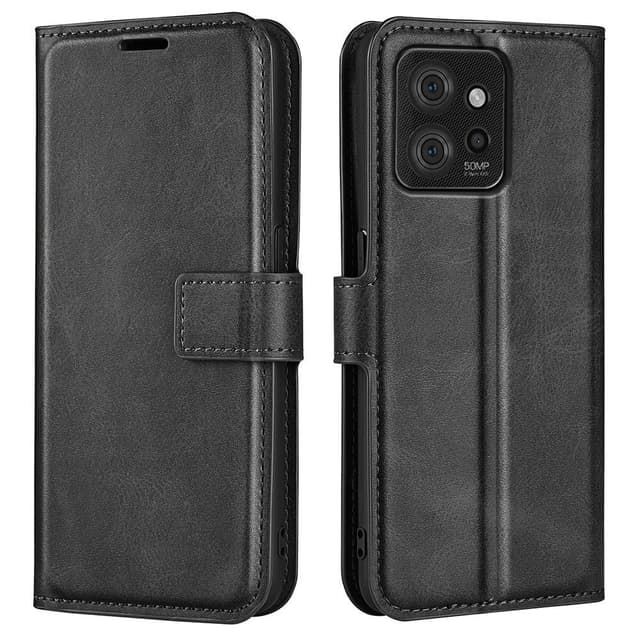SKALO Motorola ThinkPhone 5G Premium Wallet Lompakkokotelo - Musta