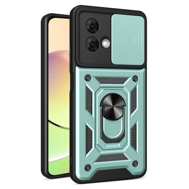 SKALO Motorola Moto G84 5G Armor hybridi magnetrengas kameran liukusäädin - Turkoosi