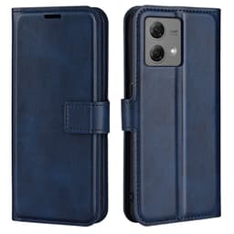 SKALO Motorola Moto G84 5G Premium Wallet Lompakkokotelo - Sininen