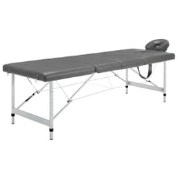 vidaXL Massagebänk med 4 zoner aluminiumram antracit 186x68 cm