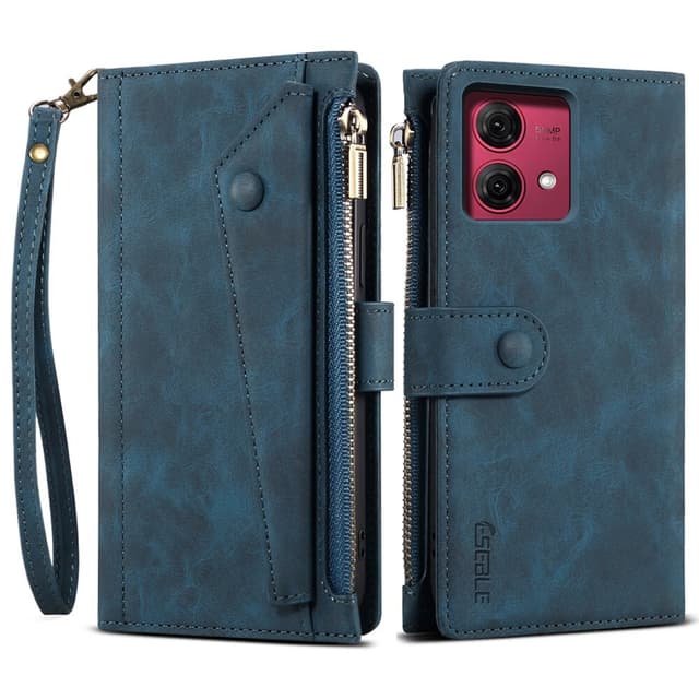 SKALO Motorola Moto G84 5G ESEBLE Big Wallet Lompakkokotelo - Sininen
