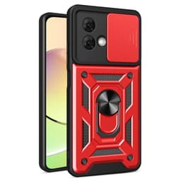SKALO Motorola Moto G84 5G Armor Hybrid Magnet Ring Camera Slider - Rød