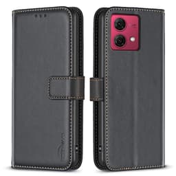 Motorola Moto G84 5G BINFEN COLOR Kohokuvioitu Lompakkokotelo - Musta