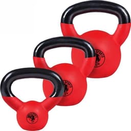 Gorilla Sports Kettlebell pakke Vinyl - 4kg 8kg 12kg