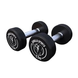 Gorilla Sports Hantler gummi (par) 2 x 2,5 kg