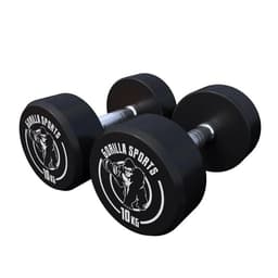 Gorilla Sports Hantler gummi (par) 2 x 10 kg