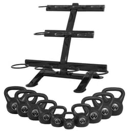 Gorilla Sports Kettlebell GS Black 113kg blekkstativ