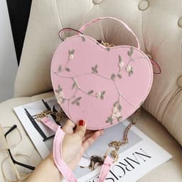Hjärta Hjärtform BlomDekor Handväska Crossbody-väska - Rosa
