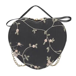 Hjärta Hjärtform BlomDekor Handväska Crossbody-väska - Svart