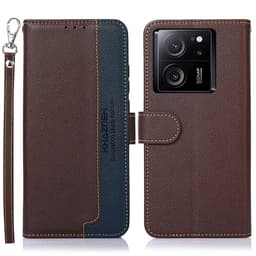 KHAZNEH Telefondæksel til Xiaomi 13T / 13T Pro - Brun/Blå
