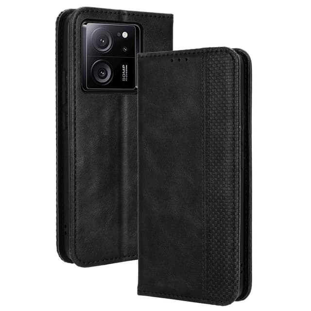 Wallet Stand Flip-telefonetui til Xiaomi 13T / 13T Pro - Sort