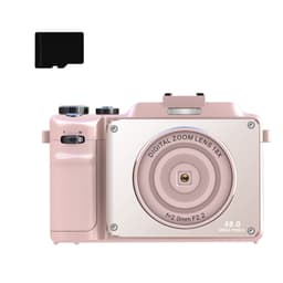 Digitalkamera 4K/48MP/18X digital zoom/autofokus/dubbelkamera 32GB minneskort Pink