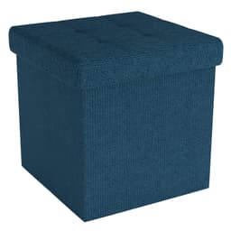 Hopfällbar Sittpall 30x30x30 cm Fotstöd (blå)