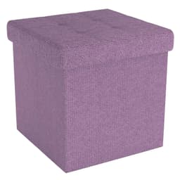Hopfällbar Sittpall 30x30x30 cm Fotstöd (rosa)