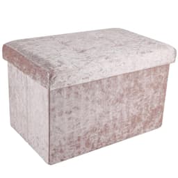 Hopfällbar Sittpall Bänk 49x30x30cm Fotstöd (rosa)