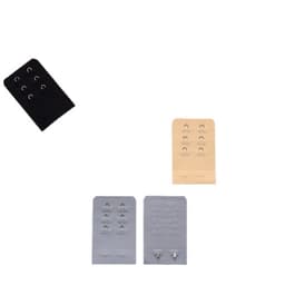 Bekväm elastisk bh-förlängare bh-stängningsförlängning 3 rader 2 krokar 3-pack
