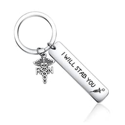 Nyckelring i rostfritt stål till sjuksköterskepresenter till akademike