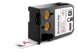 DYMO XTL Flerfunktionsvinyltejp, 24mm, röd på vit