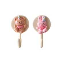 Självhäftande krokar för badrum / dörr / kök 2-pack Krem