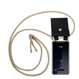LG V40 Deksel med Halskjede (brun)