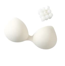 1 par simulerings latex bh-beskyttere, der kan tages af til kvinders kopper-bh Beige