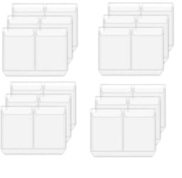 Plastfickor för A6 pärmar med 6 ringar 12-pack Läpinäkyvä