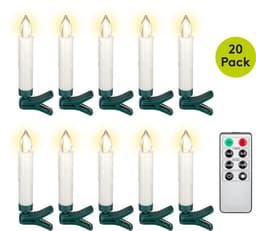 20 trådlösa LED-julgranljus