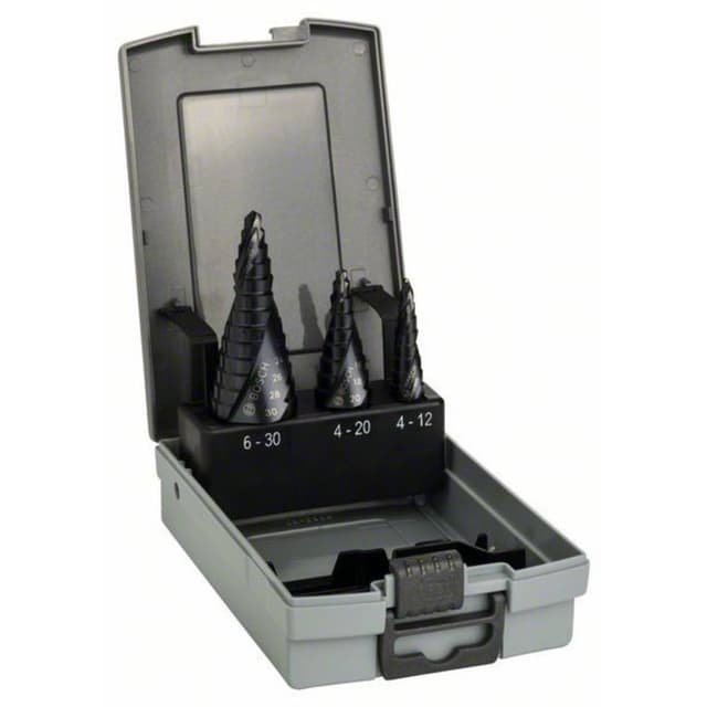 HSS Stegborrset 3 delar 4 - 12 mm, 4 - 20 mm, 6 - 30 mm