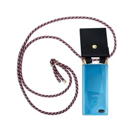 Oppo A12 Deksel med Halskjede (rød)
