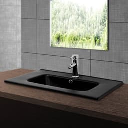 ML-Design Svart matt keramiskt handfat 71x18x47cm