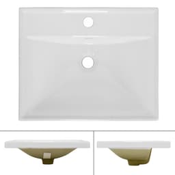 ML-Design Keramiskt handfat Vit 51x15,5x41,5cm inbyggt handfat