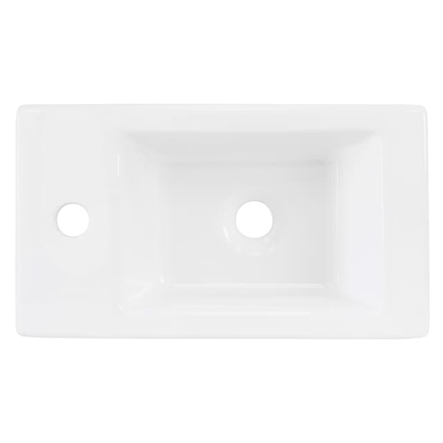 ML-Design Hvid keramisk håndvask 46x26x11 cm, kantet