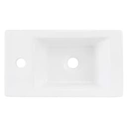 ML-Design Valkoinen keraaminen pesuallas 46x26x11 cm, kulmikas, valkoinen